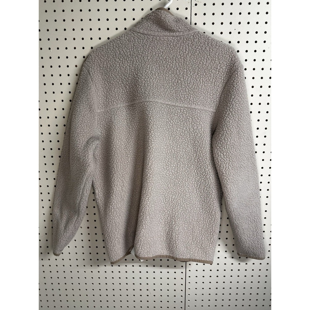 Patagonia Sherpa Jacket Womens Large Beige Fleece Long Sleeve Fleece Coat F2022 - Picture 3 of 15